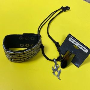 3pc Leather jewelry